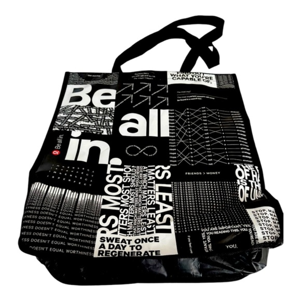 Lululemon Black Recycled Shopping Bag